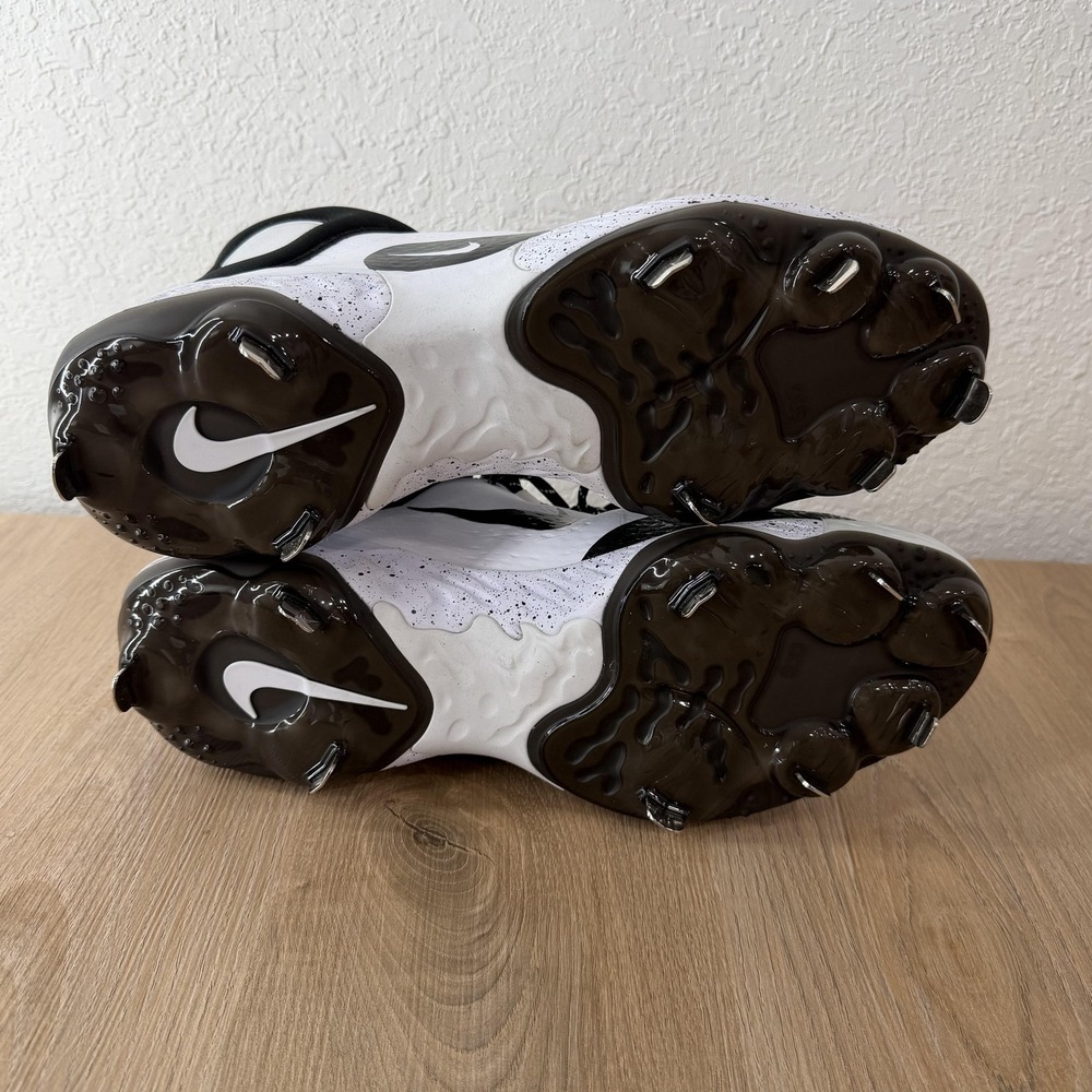 Nike Alpha Huarache Shoes Mens Size 13 White Black Baseball Cleats FD2744-107 - Picture 7 of 7